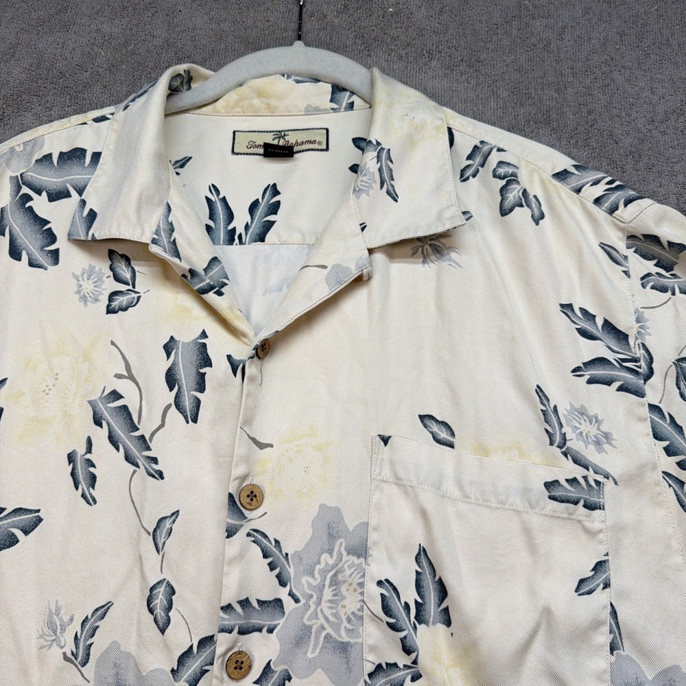 Tommy Bahama Shirt Silk Short Sleeve Hawaiian Camp Men's Large